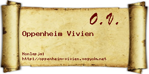 Oppenheim Vivien névjegykártya